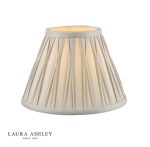 Laura Ashley Fenn Silk Empire Drum Shade Silver 20cm/8 inch