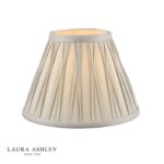 Laura Ashley Fenn Silk Empire Drum Shade Silver 20cm/8 inch