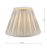 Laura Ashley Fenn Silk Empire Drum Shade Silver 20cm/8 inch - Image 4