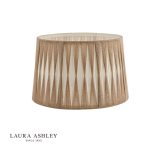 Laura Ashley Gathered Pleat Cotton Shade Natural 35cm/14 inch - Image 3