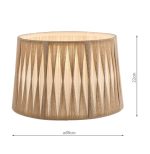 Laura Ashley Gathered Pleat Cotton Shade Natural 35cm/14 inch - Image 5