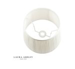 Laura Ashley Hemsley Pleated Silk Empire Drum Shade Cream 25cm/10 inch - Image 4