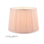 Laura Ashley Hemsley Pleated Silk Empire Drum Shade Pink 25cm/10 inch