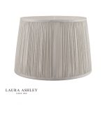 Laura Ashley Hemsley Pleated Silk Empire Drum Shade Silver 25cm/10 inch - Image 2