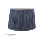 Laura Ashley Hemsley Pleated Silk Empire Drum Shade Midnight Blue 30cm/12 inch - Image 3