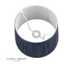 Laura Ashley Hemsley Pleated Silk Empire Drum Shade Midnight Blue 30cm/12 inch - Image 4