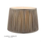 Laura Ashley Hemsley Pleated Silk Empire Drum Shade Grey 30cm/12 inch