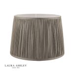 Laura Ashley Hemsley Pleated Silk Empire Drum Shade Grey 30cm/12 inch - Image 4