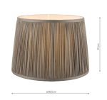 Laura Ashley Hemsley Pleated Silk Empire Drum Shade Grey 30cm/12 inch - Image 2