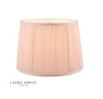 Laura Ashley Hemsley Pleated Silk Empire Drum Shade Pink 30cm/12 inch