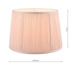 Laura Ashley Hemsley Pleated Silk Empire Drum Shade Pink 30cm/12 inch - Image 5