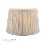 Laura Ashley Hemsley Pleated Silk Empire Drum Shade Silver 30cm/12 inch