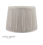 Laura Ashley Hemsley Pleated Silk Empire Drum Shade Silver 30cm/12 inch - Image 2