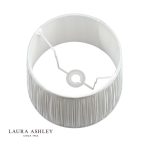 Laura Ashley Hemsley Pleated Silk Empire Drum Shade Silver 30cm/12 inch - Image 3