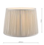 Laura Ashley Hemsley Pleated Silk Empire Drum Shade Silver 30cm/12 inch - Image 4