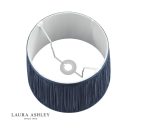 Laura Ashley Hemsley Pleated Silk Empire Drum Shade Midnight Blue 20cm/8 inch - Image 3