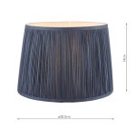 Laura Ashley Hemsley Pleated Silk Empire Drum Shade Midnight Blue 20cm/8 inch - Image 4
