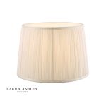 Laura Ashley Hemsley Pleated Silk Empire Drum Shade Cream 20cm/8 inch