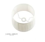 Laura Ashley Hemsley Pleated Silk Empire Drum Shade Cream 20cm/8 inch - Image 4