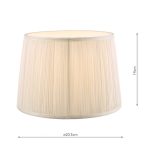 Laura Ashley Hemsley Pleated Silk Empire Drum Shade Cream 20cm/8 inch - Image 5