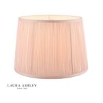 Laura Ashley Hemsley Pleated Silk Empire Drum Shade Pink 20cm/8 inch