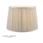 Laura Ashley Hemsley Pleated Silk Empire Drum Shade Silver 20cm/8 inch