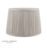 Laura Ashley Hemsley Pleated Silk Empire Drum Shade Silver 20cm/8 inch - Image 2