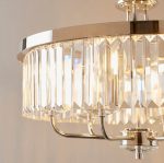 Round 6lt Bright Nickel Cut Glass Chandelier - Image 4