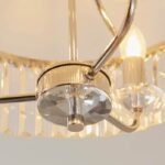 Round 3lt Bright Nickel Cut Glass Semi-Flush - Image 5