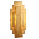 Rectangular Gold Panel Wall Light