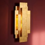 Rectangular Gold Panel Wall Light - Image 2