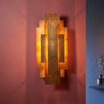 Rectangular Gold Panel Wall Light - Image 3