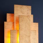 Rectangular Gold Panel Wall Light - Image 4