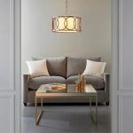 Circular Frame 4lt Pendant With White Shade - Image 2