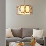 Circular Frame 4lt Pendant With White Shade - Image 3
