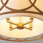 Circular Frame 4lt Pendant With White Shade - Image 5