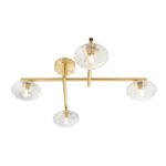 Mobias 4lt Satin Brass Semi Flush