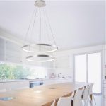 Circle 2lt Silver Double Ring LED Pendant Light - Image 3