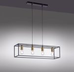 Fabio 4lt Bar Pendant Black & Brass - Image 3