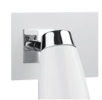 Loft 2lt Wall Spotlight Matt White Polished Chrome - Image 3
