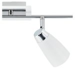 Loft 4lt Bar Spotlight Matt White Polished Chrome - Image 4