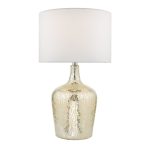 Lolek Dual Light Table Lamp Clear/Silver Glass With Shade