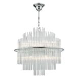 Lukas 13lt Pendant Polished Chrome Glass