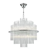 Lukas 13lt Pendant Polished Chrome Glass
