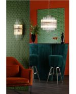 Lukas 13lt Pendant Brushed Antique Gold & Clear Glass - Image 3