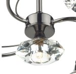 Luther 4lt Semi Flush Black Chrome Crystal - Image 3