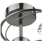 Luther 4lt Semi Flush Black Chrome Crystal - Image 4