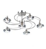Luther 6lt Semi Flush Satin Chrome Crystal