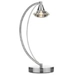 Luther Table Lamp Polished Chrome Crystal