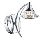 Luther Wall Light Polished Chrome Crystal